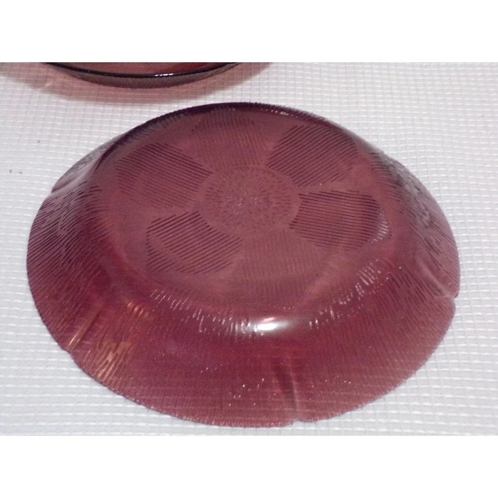 Fortecrisa Mexico Purple Amethyst Flower Shaped Salad Bowls Set of 3